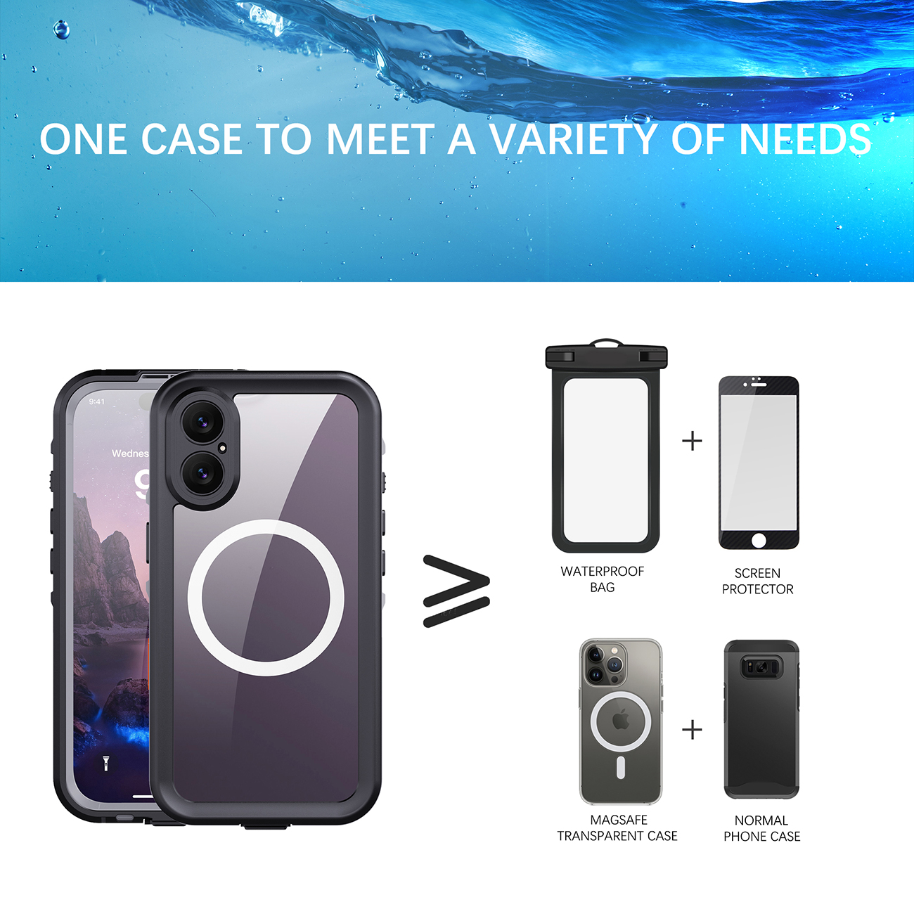 Waterproof protective case for Apple iPhone 17
